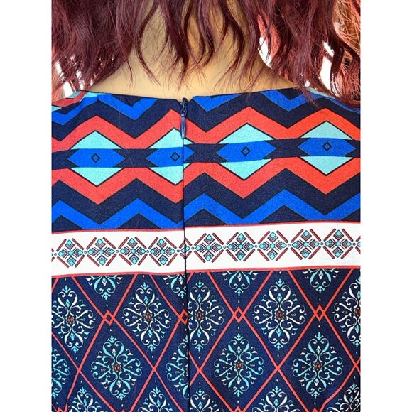 Jade Melody Tam Sleeveless Shift Dress XS kaleidoscope Print Retro 70s Vintage - Picture 9 of 9